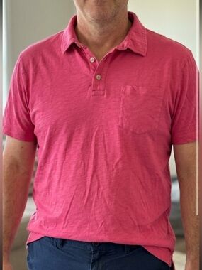 Sonoma Bright Pink Polo with Chest Pocket Size XL